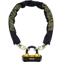 MASTIFF 8019L CHAIN WITH BOXER U-LOCK BLK/YEL 6 FT