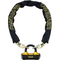 MASTIFF 8019L CHAIN WITH BOXER U-LOCK BLK/YEL 6 FT