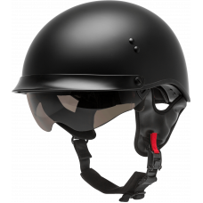HH-65 HALF HELMET FULL DRESSED MATTE BLACK 2X