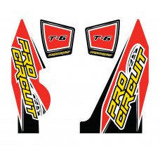 T-6 WRAP/END CAP DECALS YZ250F REPLACEMENT MUFFLER STICKERS