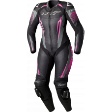 WOMENS TRACTECH EVO D3O SUIT BLACK/PINK LEATHER SM