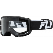 YOUTH FOCUS GOGGLE BLACK/WHITE W/ CLEAR LENS