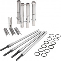 SPEEDY PUSHROD KIT W/COVERS CHROME, M8 17-24 (EXC.VVT)
