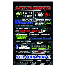 KIDS MOTO TALK DECAL SHEET
