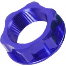 STEERING STEM NUT & BOLT BLUE M22X27-P1.0 H12