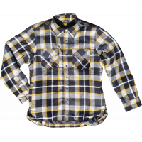 COVERT WOMENS FLANNEL WHITE/YELLOW 2X