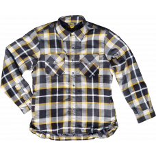 COVERT WOMENS FLANNEL WHITE/YELLOW 2X