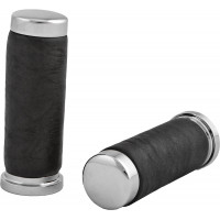 GRIPS LEATHER CHROME W/O THROTTLE SLEEVE