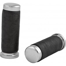 GRIPS LEATHER CHROME W/O THROTTLE SLEEVE