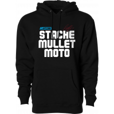 STACHE MULLET MOTO HOODIE BLACK 2X