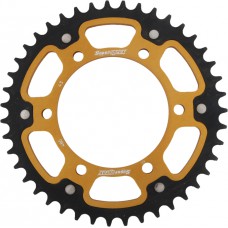 REAR STEALTH SPROCKET ALU/STL 43T-525 GLD SUZ/YAM
