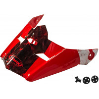 VISOR W/SCREWS DOMINANT MX-46 RED/BLACK/WHITE MD-2X