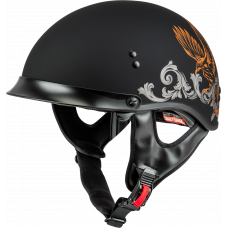 HH-65 CORVUS HELMET W/PEAK MATTE BLACK/SILVER/ORANGE 2X