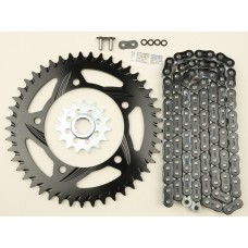 SPROCKET/CHAIN KIT STL/ALU 15/45T BLK RX3 520-114L BLK