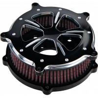 COMMODORE AIR CLEANER KIT BLACK CONTRAST W/ CLEAR WINDOW