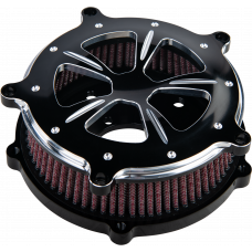 COMMODORE AIR CLEANER KIT BLACK CONTRAST W/ CLEAR WINDOW