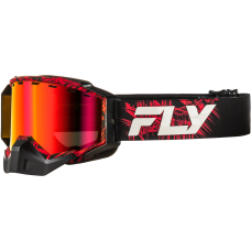 ZONE SNOW GOGGLE RED/BLK W/RED MIRROR/AMBER LENS