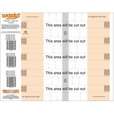 STUDDING TEMPLATE 2.86 SINGLE PLY TRACKS