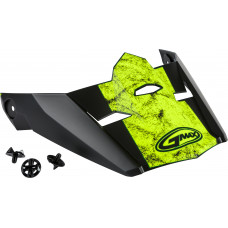 VISOR W/SCREWS DOMINANT MX-46 MATTE BLACK/HI-VIS MD-2X