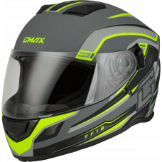 FF-18 DRIFT HELMET MATTE GREY/HI-VIZ 2X