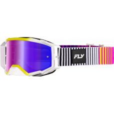 ZONE ELITE GOGGLE PNK/YEL/PUR W/ IRIDESCENT RED MIR/SMK LENS