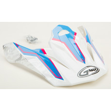 VISOR W/SCREWS PINK RIBBON RIDERS WHITE/PINK/BLUE MX-86