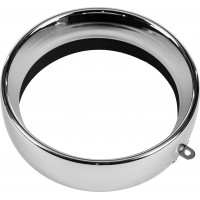 FRENCHED HEADLIGHT TRIM RING CHROME 5-3/4 TAB STYLE