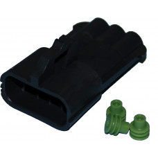 DELPHI-PACKARD WEATHERPACK 3-WIRE MALE CONNECTOR