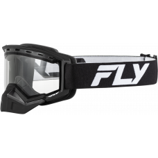 YTH FOCUS SNOW GOGGLE BLK/WHT W/ CLEAR LENS