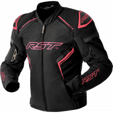 WOMENS S1 D3O TEXTILE JACKET BLK/FLO PINK 2XL