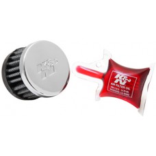 CRANKCASE VENT AIR FILTER DIRECT MOUNT CHROME TOP