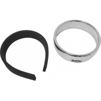 FRENCHED HEADLIGHT TRIM RING CHROME 5-3/4 CLAMP STYLE