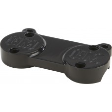 RISER TOP CLAMP BLACK W/GAUGE MOUNT TABS