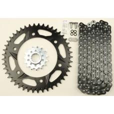 SPROCKET/CHAIN KIT STL/STL 16/47T SIL RX3 520-116L BLK