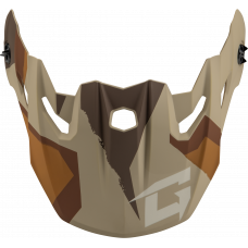 MX-96 SPLINTER VISOR W/SCREWS MATTE BRWN/TAN/WHITE