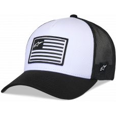 FLAG SNAPBACK HAT WHITE/BLACK
