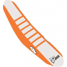 SEAT COVER ORANGE/WHITE ORANGE RIBS KTM SX/F 125-450
