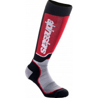 YOUTH MX PLUS SOCKS BLACK/GREY/RED MD/LG