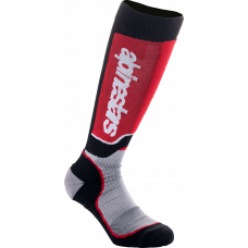 YOUTH MX PLUS SOCKS BLACK/GREY/RED MD/LG