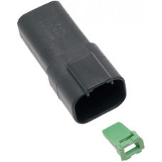 4-WIRE BLACK DEUTSCH RCPTCL & WDGLCK HD# 72104-94BK