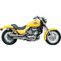 BLVD SLASHCUT SLIP ON CHROME HON VT750 MAGNA 94-03