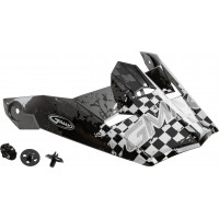 VISOR W/SCREWS ANIM8 MX-46Y ANIM8 DARK SILVER/BLACK YS-YL