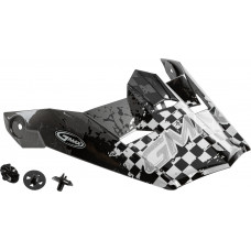 VISOR W/SCREWS ANIM8 MX-46Y ANIM8 DARK SILVER/BLACK YS-YL