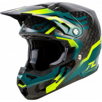 YTH FORMULA S CARBON BYTE HLMT BLACK CARBON/TEAL/LIME YL