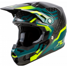 YTH FORMULA S CARBON BYTE HLMT BLACK CARBON/TEAL/LIME YL