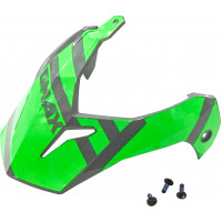 VISOR W/SCREWS TRAPPER GREY/NEON GREEN GM-11S