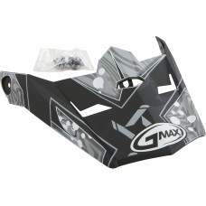 VISOR W/SCREWS HOOPER MX-46Y MATTE BLACK/DARK SILVER YS-YL