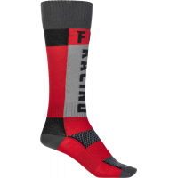 YOUTH MX SOCKS THICK RED/GREY