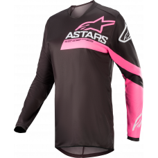 STELLA FLUID CHASER JERSEY BLACK/PINK FLUO XS