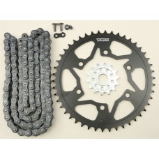 SPROCKET/CHAIN KIT STL/STL 14/46T SIL SX3 520-114L BLK